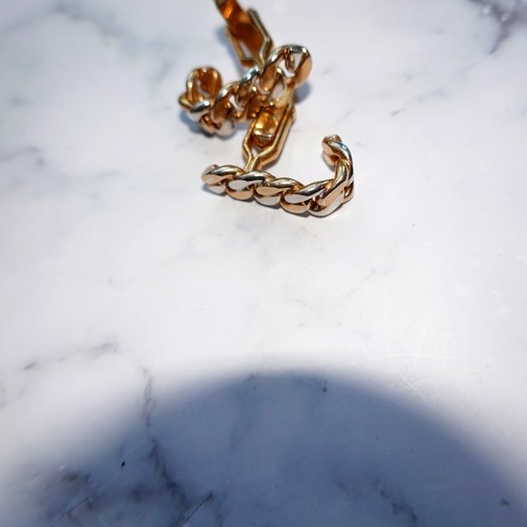 Gold and Silver Two Tone Vintage Cufflinks - Picture 1 of 2